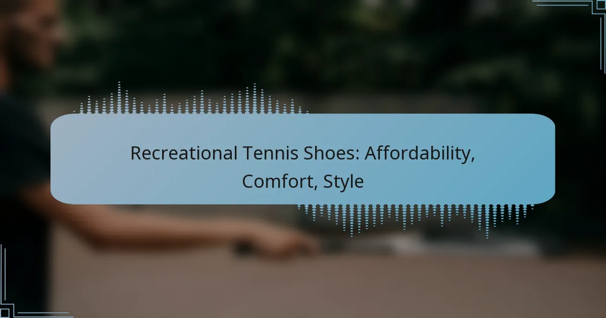 Recreational Tennis Shoes: Affordability, Comfort, Style