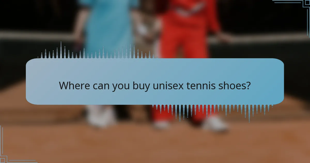 Where can you buy unisex tennis shoes?