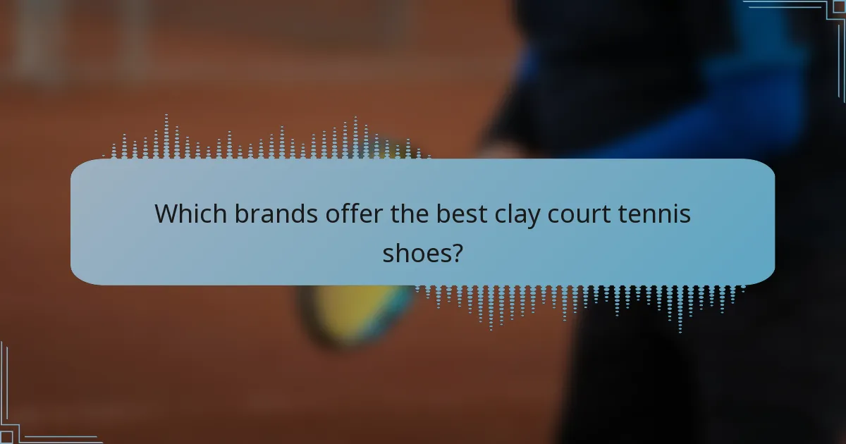 Which brands offer the best clay court tennis shoes?
