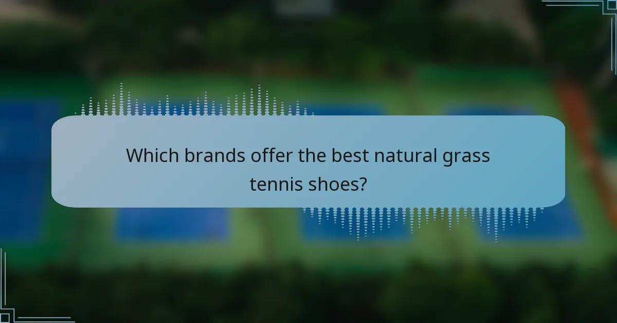 Which brands offer the best natural grass tennis shoes?