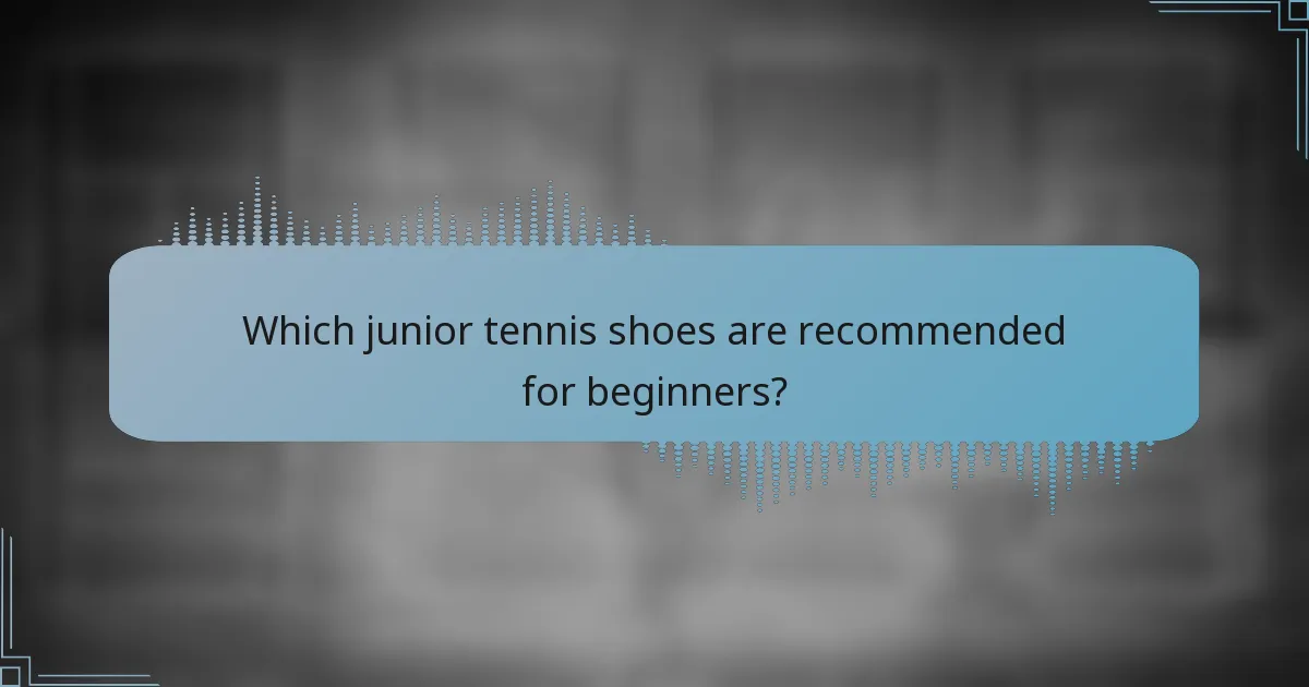 Which junior tennis shoes are recommended for beginners?